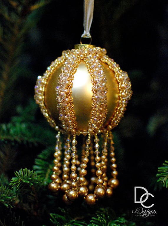 Gold Ball Perlen Ornamente von DCDesignsCC