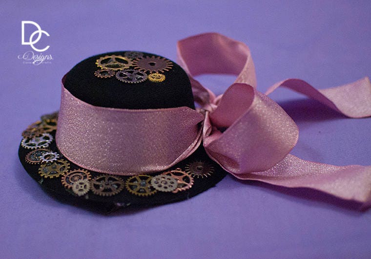 Hübscher Steampunk Minihut in Pink von DCDesignsCC