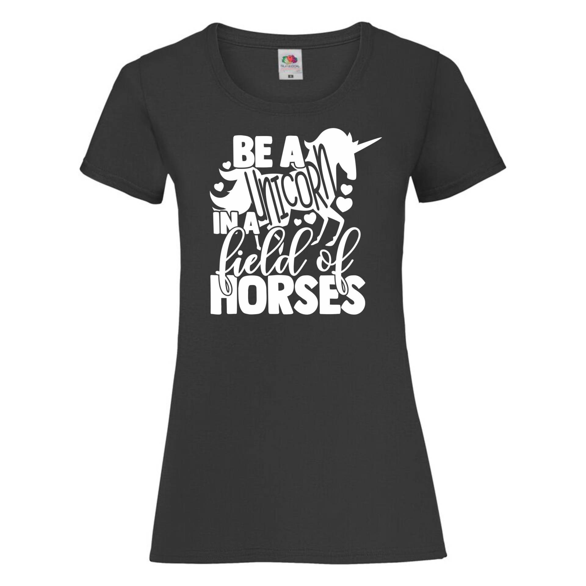 Chin Up Heels Down Womens Ladyfit T Shirt Reiten von DCGPRINTWEAR