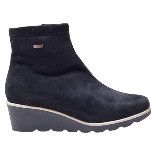 DCHICAS Wasserdichte Stiefel mit Keilabsatz und herausnehmbarer gepolsterter Innensohle, Synthetik, Schwarz , 39 EU von DCHICAS