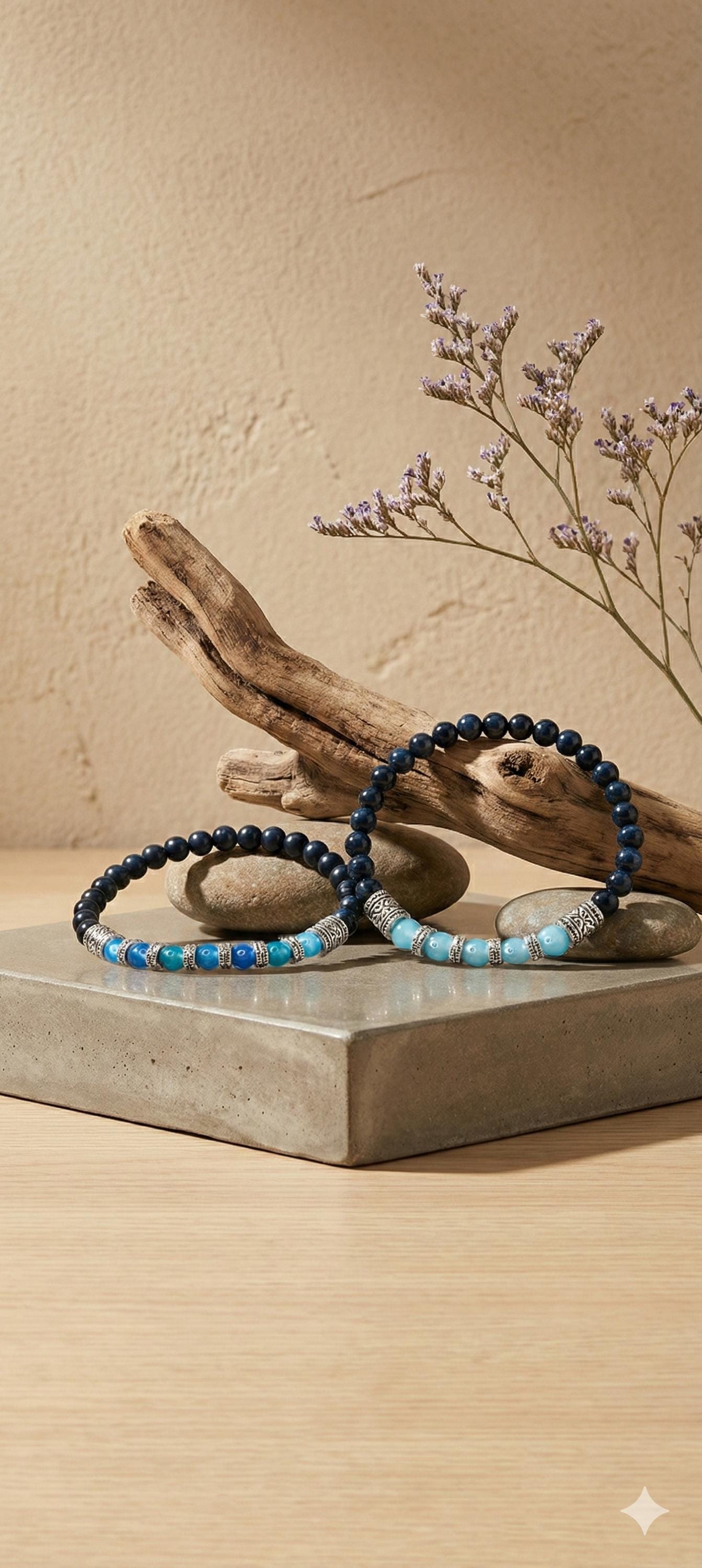 Handgefertigtes Boho-Armband Für Herren Aus Naturstein Oder Glas, Eleganter Schmuck, Originelles Geschenk von DCOBYArt