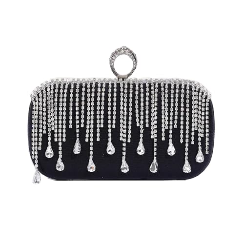 DCRYRPQES Frauen Kupplungen Abend Clutch Hochzeit Strass Quaste Handtasche Damen Mode Schwarz Clutches DCRYRPQES Frauen Kupplungen Abend Clutch Hochzeit Strass Quaste Handtasche Damen Mode Schwarz Clutches von DCRYRPQES