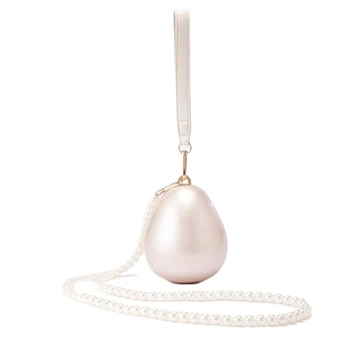DCRYRPQES Frauen Kupplungen Damen Acryl Eiertasche Perlen Abend Clutch mit Perlenband for Hochzeitsfeier Clutches(Shell color S) von DCRYRPQES