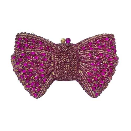 DCRYRPQES Frauen Kupplungen Elegante Strass Fliege Abend Tasche Modische Luxuriöse Bankett Kristall Clutch Clutches(S11 1PC) von DCRYRPQES