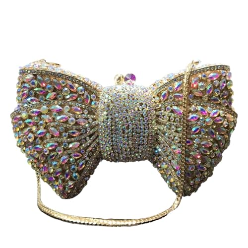 DCRYRPQES Frauen Kupplungen Elegante Strass Fliege Abend Tasche Modische Luxuriöse Bankett Kristall Clutch Clutches(S2 1PC) von DCRYRPQES