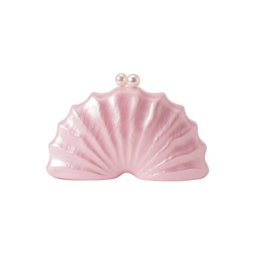 DCRYRPQES Frauen Kupplungen Shell Acryl Clutch Tasche Frauen Hochzeit Abend Party Perle Farbe Geldbörse Handtasche Sommer Clutches(PINK 1PC) von DCRYRPQES