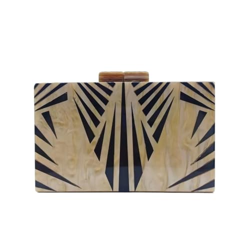 Frauen Kupplungen Champagner geometrische handgemachte Frauen Box Acryl Abend Abendessen Clutch Tasche Hochzeit Party Handtasche Clutches(COFFEE 1PC) von DCRYRPQES