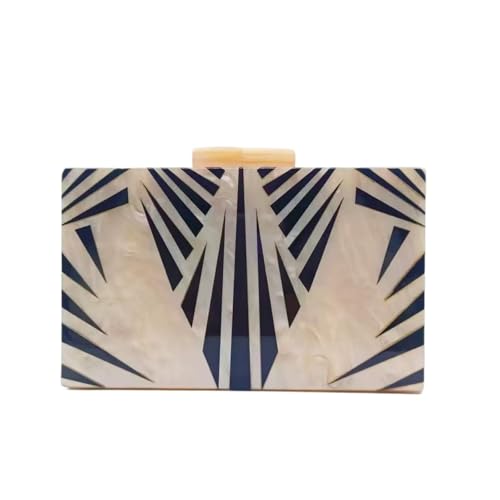 Frauen Kupplungen Champagner geometrische handgemachte Frauen Box Acryl Abend Abendessen Clutch Tasche Hochzeit Party Handtasche Clutches(Champagne 1PC) von DCRYRPQES
