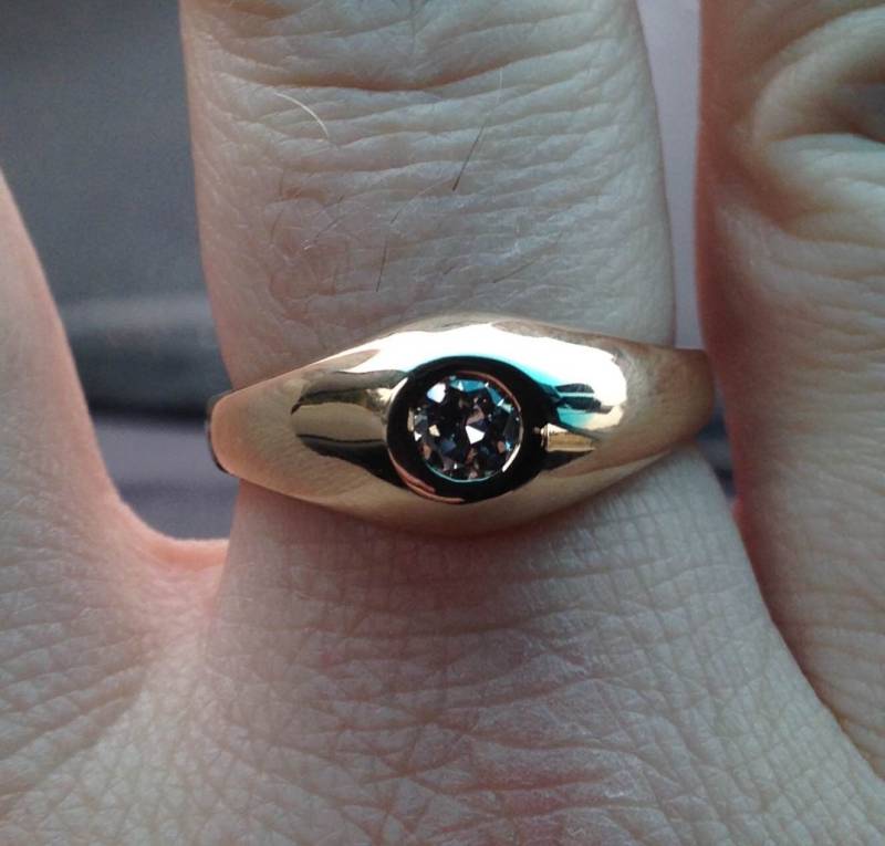 14 Kt Gold Diamant Ring - Geschenk Ehemann 14 Kt Gold Diamant Ring - Geschenk Ehemann von DCSILVERSHOP