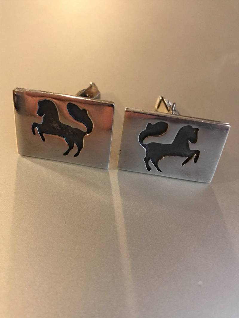 1965 Taxco Sterling Silber Hengst Manschettenknöpfe - Pferd von DCSILVERSHOP