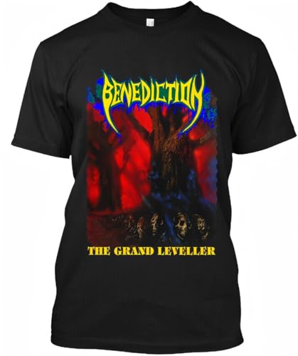 Benediction The Grand Leveller Heavy Metal Graphic Retro Logo T-Shirt S-3XL Black L von DCVGsdxza