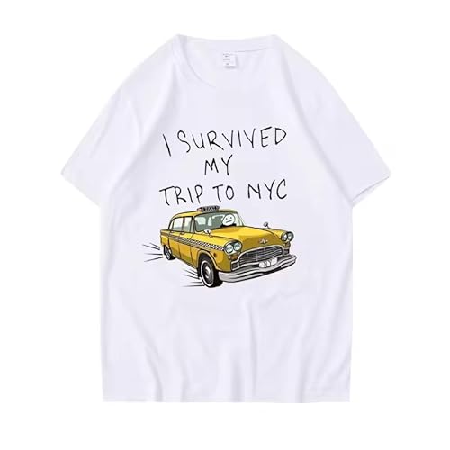 Tshirt Men Women I Survived My Trip to NYC Print Tops Casual Streetwear Unisex Fashion T Shirt Tom Holland Same Style Tees White L Tshirt Men Women I Survived My Trip to NYC Print Tops Casual Streetwear Unisex Fashion T Shirt Tom Holland Same Style Tees White L von DCVGsdxza
