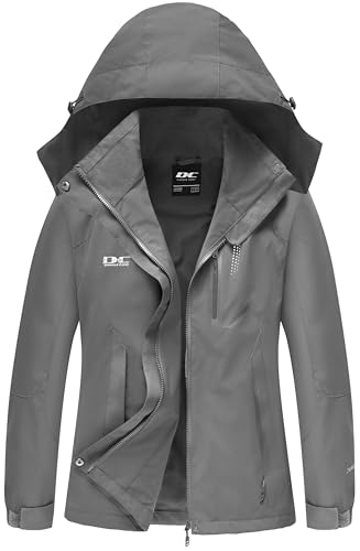 DCmount Regenjacke Damen Wasserdicht übergangsjacke damen Outdoor Wanderjacke softshelljacke für damen mit Kapuze von DCmount