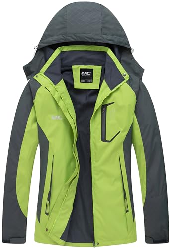 DCmount Regenjacke Damen Wasserdicht übergangsjacke damen Outdoor Wanderjacke softshelljacke für damen mit Kapuze von DCmount