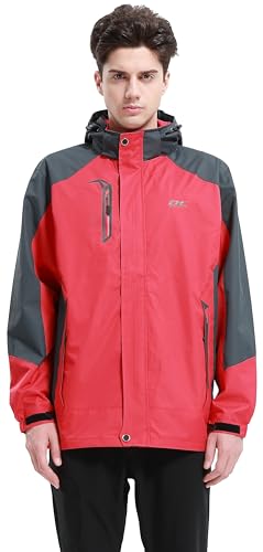 DCmount Übergangsjacke Herren Softshelljacke für Herren mit Kapuze Regenjacke Herren wasserdicht outdoor Jacken für Wandern Camping DCmount Übergangsjacke Herren Softshelljacke für Herren mit Kapuze Regenjacke Herren wasserdicht outdoor Jacken für Wandern Camping von DCmount