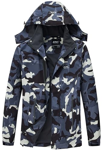 DCmount Übergangsjacke Herren Softshelljacke für Herren mit Kapuze Regenjacke Herren wasserdicht outdoor Jacken für Wandern Camping von DCmount