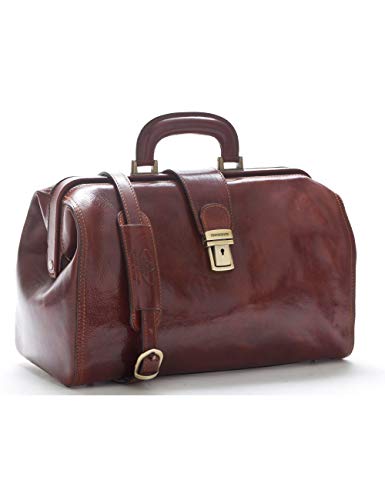 D&D - Leder Doktortasche - D&D0205 Minimal- Made in Italy (Braun) von DD Firenze