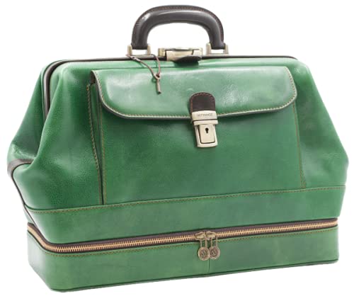 DD Firenze D&D - Arzttasche mit Instrumentenfach - Bicolor (Verde-Marrone) von DD Firenze