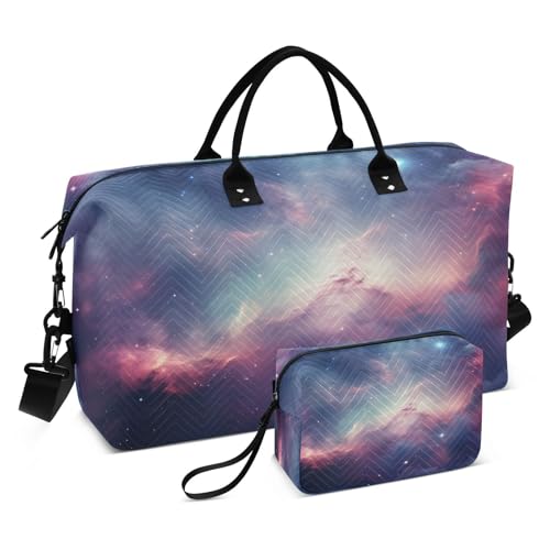 Abstraktes Sternenuniversum Sporttasche Handtasche mit Make-up Aufbewahrungstasche Badetasche für Reisen Mädchen Männer von DDDIYEU