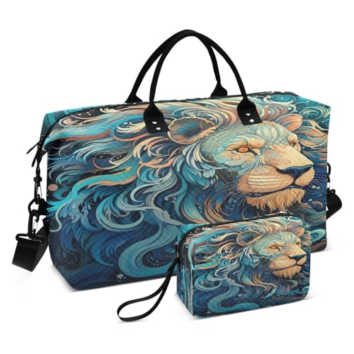 Blauer Seelöwe Sporttasche Handtasche mit Make-up Aufbewahrungstasche Badetasche für Reisen Mädchen Männer von DDDIYEU