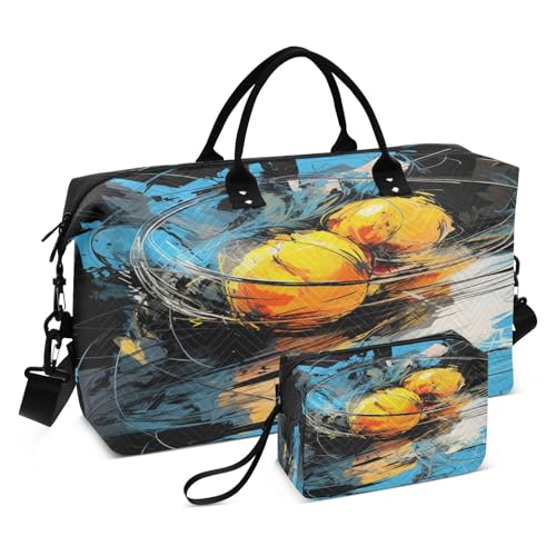 Coole Aquarellkunst Kürbis Sporttasche Handtasche mit Make-up Aufbewahrungstasche Badetasche für Reisen Mädchen Männer von DDDIYEU