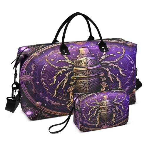 Lila Abstraktes Horoskop Sporttasche Handtasche mit Make-up Aufbewahrungstasche Badetasche für Reisen Mädchen Männer von DDDIYEU