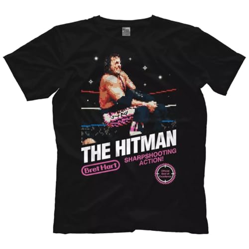Bret The Hitman Hart - Hitman 8-Bit T-Shirt Black M von DDDREDFGU