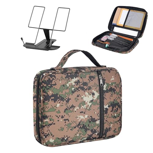 DDFS Bibeltasche mit Buchhalter und Lesezeichen, Bibeltragetasche aus Oxford-Stoff, leicht zu reinigende Bibelhülle (Camo) von DDFS