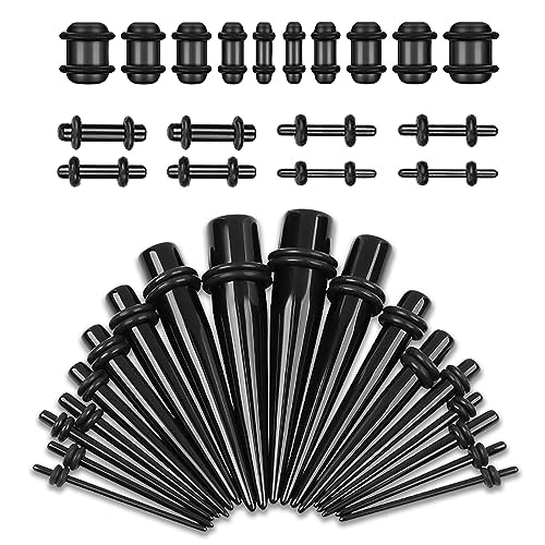 DDHHCP 36 Stück Dehnstäbe Set 1-10 Mm, Und Stretching Dehnungsset Ohr Set 14G-00G Ohrstrecker Silikontunnel, Piercing Set Geeignet Für Männer Und Frauen (schwarz DDHHCP 36 Stück Dehnstäbe Set 1-10 Mm, Und Stretching Dehnungsset Ohr Set 14G-00G Ohrstrecker Silikontunnel, Piercing Set Geeignet Für Männer Und Frauen (schwarz von DDHHCP