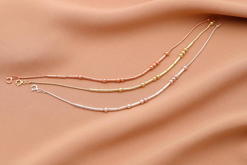 Personalisiertes Verstecktes Morse-Code Armband Paare Versteckte Nachricht Im von DDJewelsUS