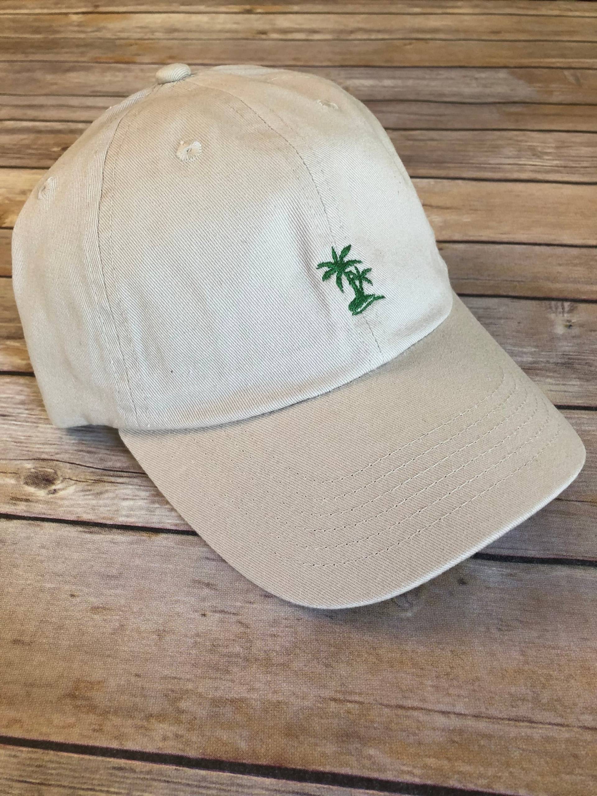 Palme Gestickte Baumwollmütze Anpassbare Strandurlaubsmütze Palme Gestickte Baumwollmütze Anpassbare Strandurlaubsmütze von DDLogowear