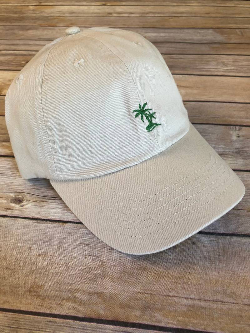 Palme Gestickte Baumwollmütze Anpassbare Strandurlaubsmütze Palme Gestickte Baumwollmütze Anpassbare Strandurlaubsmütze von DDLogowear