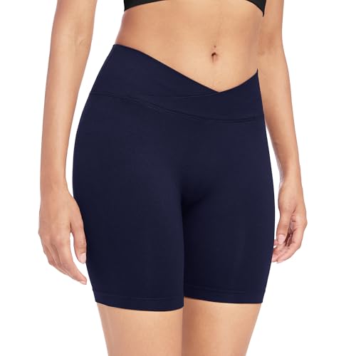 DDOBB Pantaloncini Palestra Donna Sport Shorts Damen V Cross Scrunch Butt Push Up Yoga Leggins Radlerhose Gym Fitness von DDOBB