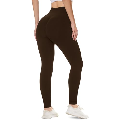DDOBB Scrunch Butt Leggings Sport Damen Leggins Gym Fitness Push Up Booty Nahtlose Po High Waist Sportleggins Lang Seamless Yogahose Blickdichte von DDOBB