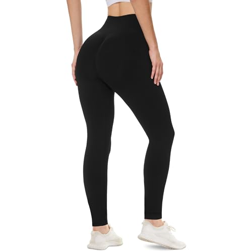 DDOBB Scrunch Butt Leggings Sport Damen Leggins Gym Fitness Push Up Booty Nahtlose Po High Waist Sportleggins Lang Seamless Yogahose Blickdichte von DDOBB
