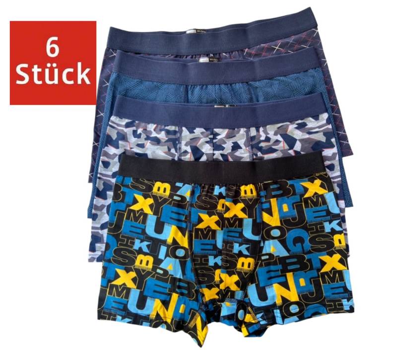 DDOnlineShop Boxershorts Herren Retroshorts Unterhosen Slips (Packung,Spar-Set, 6-St., 6er-Pack) Premium Qualität -A4480 von DDOnlineShop