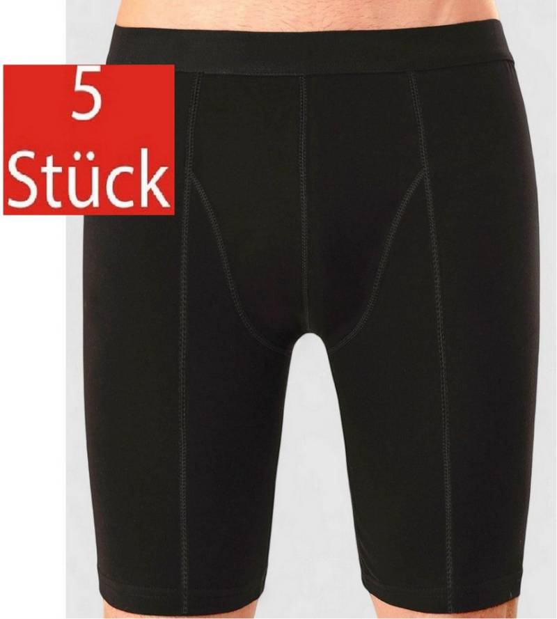DDOnlineShop Langer Boxer (5er Pack) Lange Unterhosen Herren langes Bein – Schwarz A1125 (Spar-Set, 5-St., 5er-Pack) Premium Qualität von DDOnlineShop
