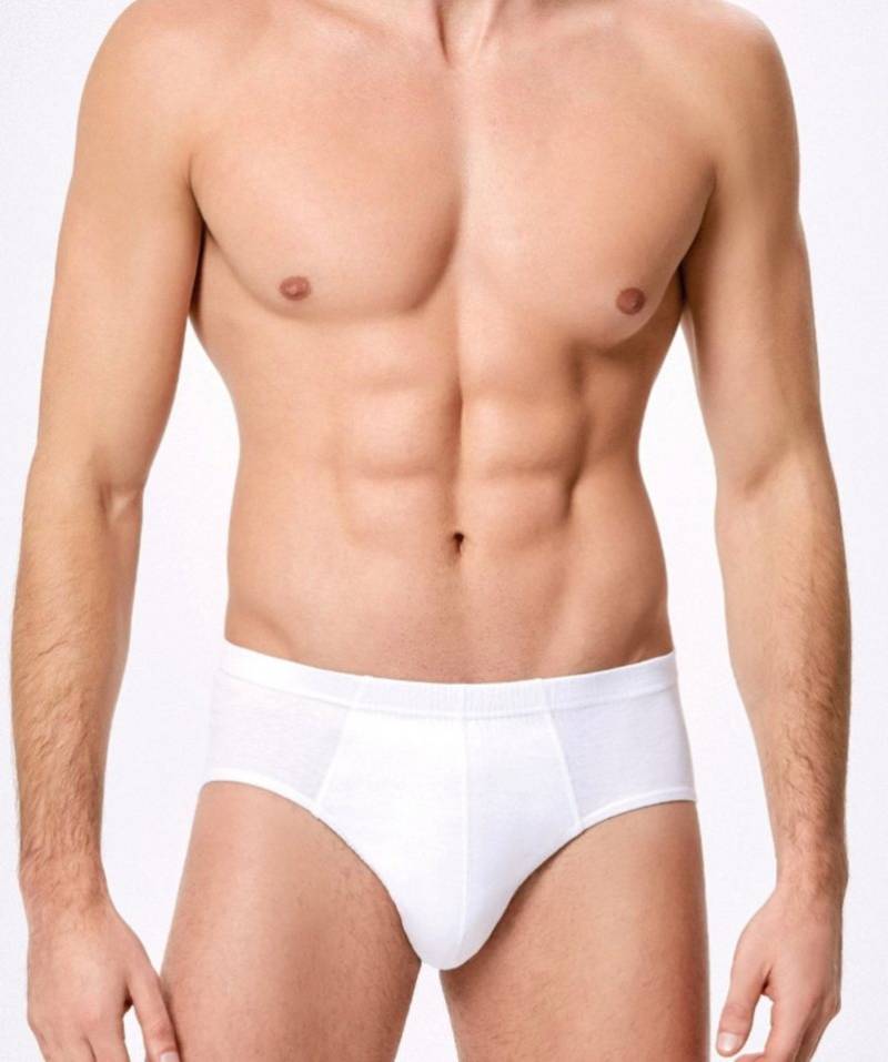 DDOnlineShop Slip 6 Stück Herren Slips Unterhosen Weiß (Spar-Set, 6-St., 6er-Pack) Premium Qualität B1050 von DDOnlineShop