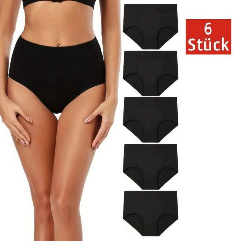 DDOnlineShop Slip Taillenslip Damen Slips Bikinislip Hüftslip Schwarz (Packung,Spar-Set, 6-St., 6er-Pack) Premium Qualität A2091 von DDOnlineShop