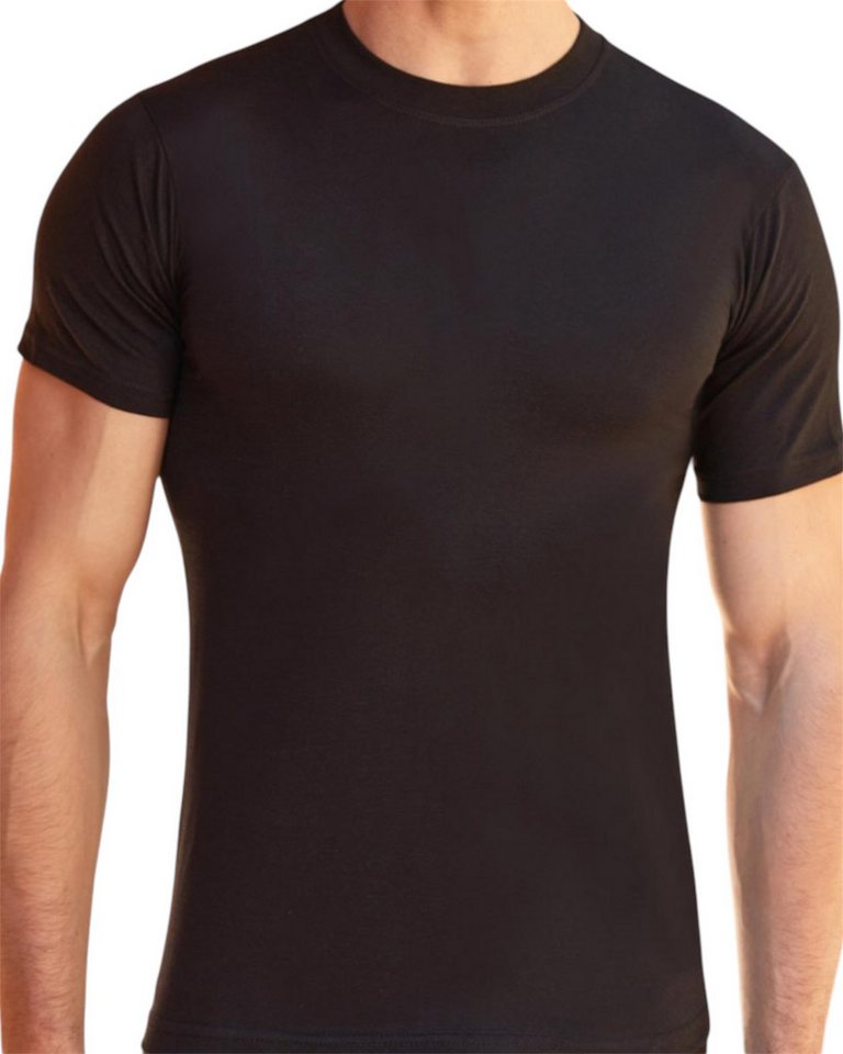 DDOnlineShop Unterhemd Herren 4er Pack Rundhalsshirt T-Shirt kurz arm Weiß Schwarz A1003 (Spar-Set, 4-St., 4er-Pack) 100% Baumwolle mit Rundhalsausschnitt von DDOnlineShop