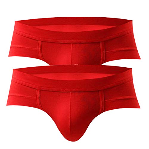 DDSColour 2X Herren Slip Unterhosen Männer Unterwäscher,-XXL-Rot von DDSColour