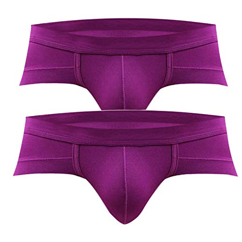 DDSColour 2X Herren Slip Unterhosen Männer Unterwäscher,-L-Violett von DDSColour