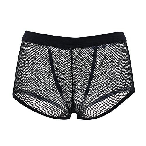 DDSColour Herren Boxershorts Unterwäsche Unterhosen Retroshorts Briefs Dünn Leicht Breathing Transparents Underwear-Large von DDSColour