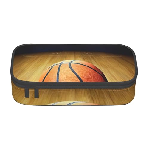 DDSFvbv Basketball Arena Federmäppchen – Studenten- und Bürobedarf – Aufbewahrungstasche für Gegenstände – Make-up-Tasche – große Schreibwarentasche, Schwarz , Einheitsgröße, Taschen-Organizer von DDSFvbv