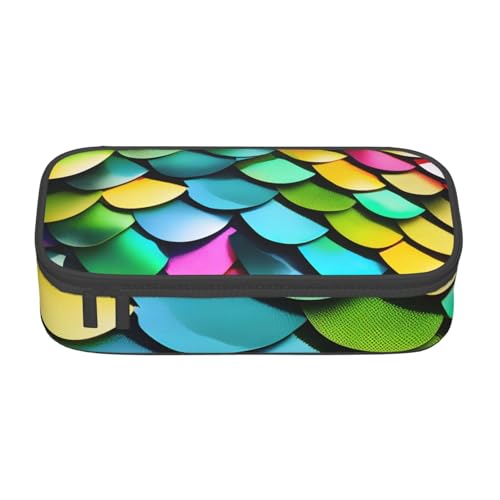 DDSFvbv Buntes Regenbogen-Federmäppchen – Studenten- und Bürobedarf – Aufbewahrungstasche für Gegenstände – Make-up-Tasche – große Schreibwarentasche, Schwarz , Einheitsgröße, Taschen-Organizer von DDSFvbv