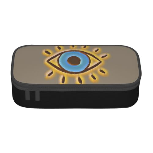 DDSFvbv Evil Eye Federmäppchen – Studenten- und Bürobedarf – Aufbewahrungstasche für Gegenstände – Make-up-Tasche – große Schreibwarentasche, Schwarz , Einheitsgröße, Taschen-Organizer von DDSFvbv
