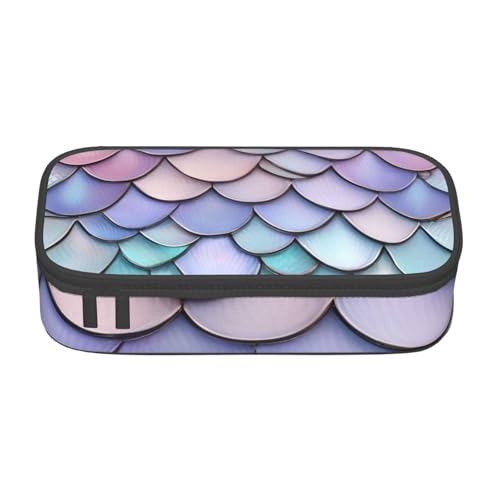 DDSFvbv Federmäppchen Meerjungfrau rot lila Aqua – Studenten- und Bürobedarf – Aufbewahrungstasche für Gegenstände – Make-up-Tasche – große Schreibwarentasche, Schwarz , Einheitsgröße von DDSFvbv