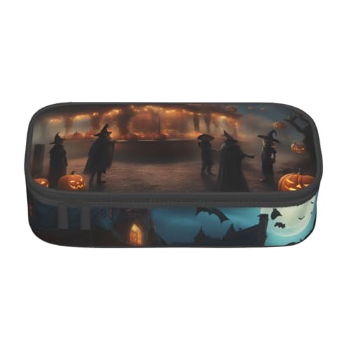 DDSFvbv Federmäppchen für Halloween, Karneval, Party, Studenten- und Bürobedarf, Aufbewahrungstasche, Make-up-Tasche, große Schreibwarentasche, Schwarz , Einheitsgröße, Taschen-Organizer von DDSFvbv