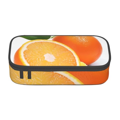 DDSFvbv Federmäppchen für Studenten und Bürobedarf, Aufbewahrungstasche für Gegenstände, Make-up-Tasche, große Schreibwarentasche, Orange, Schwarz , Einheitsgröße, Taschen-Organizer von DDSFvbv