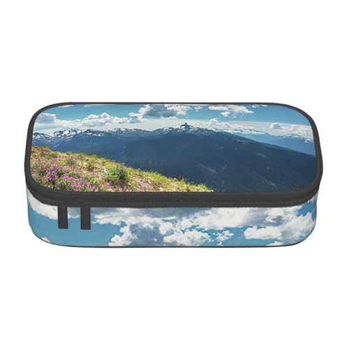 DDSFvbv Federmäppchen mit Bergen – Studenten- und Bürobedarf – Aufbewahrungstasche für Gegenstände – Make-up-Tasche – große Schreibwarentasche, Schwarz , Einheitsgröße, Taschen-Organizer von DDSFvbv